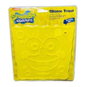 SpongeBob SquarePants Silicone Trivet Pot Holder Yellow Cartoon New 7x7 Square